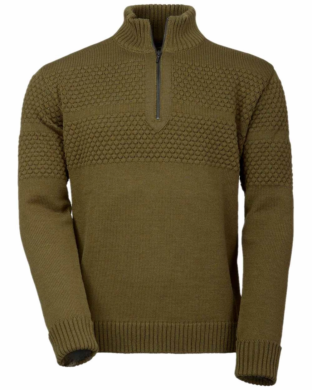 Laksen Mens Fishermans Zip Sweater Modern Texture