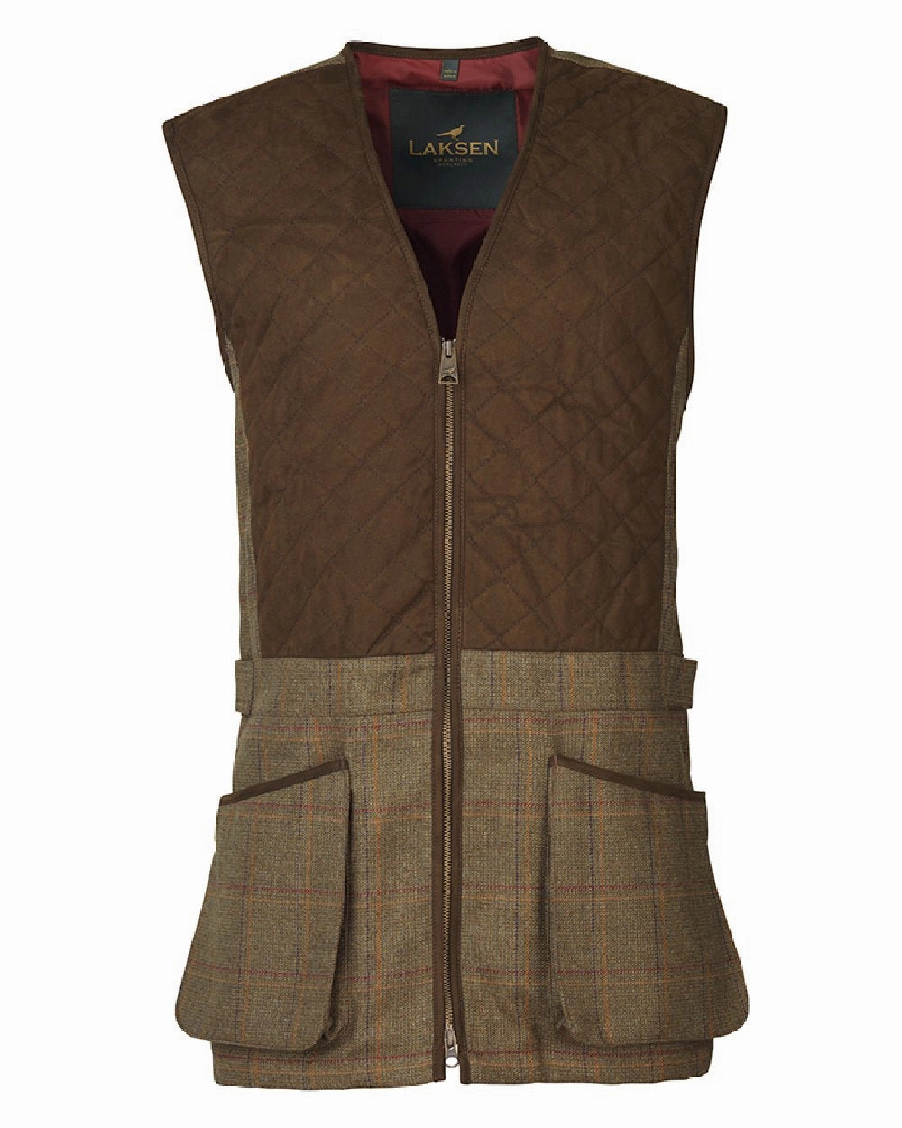 QuickAccess Pockets Laksen Woolston Tweed Glenogil Zip Shooting Vest