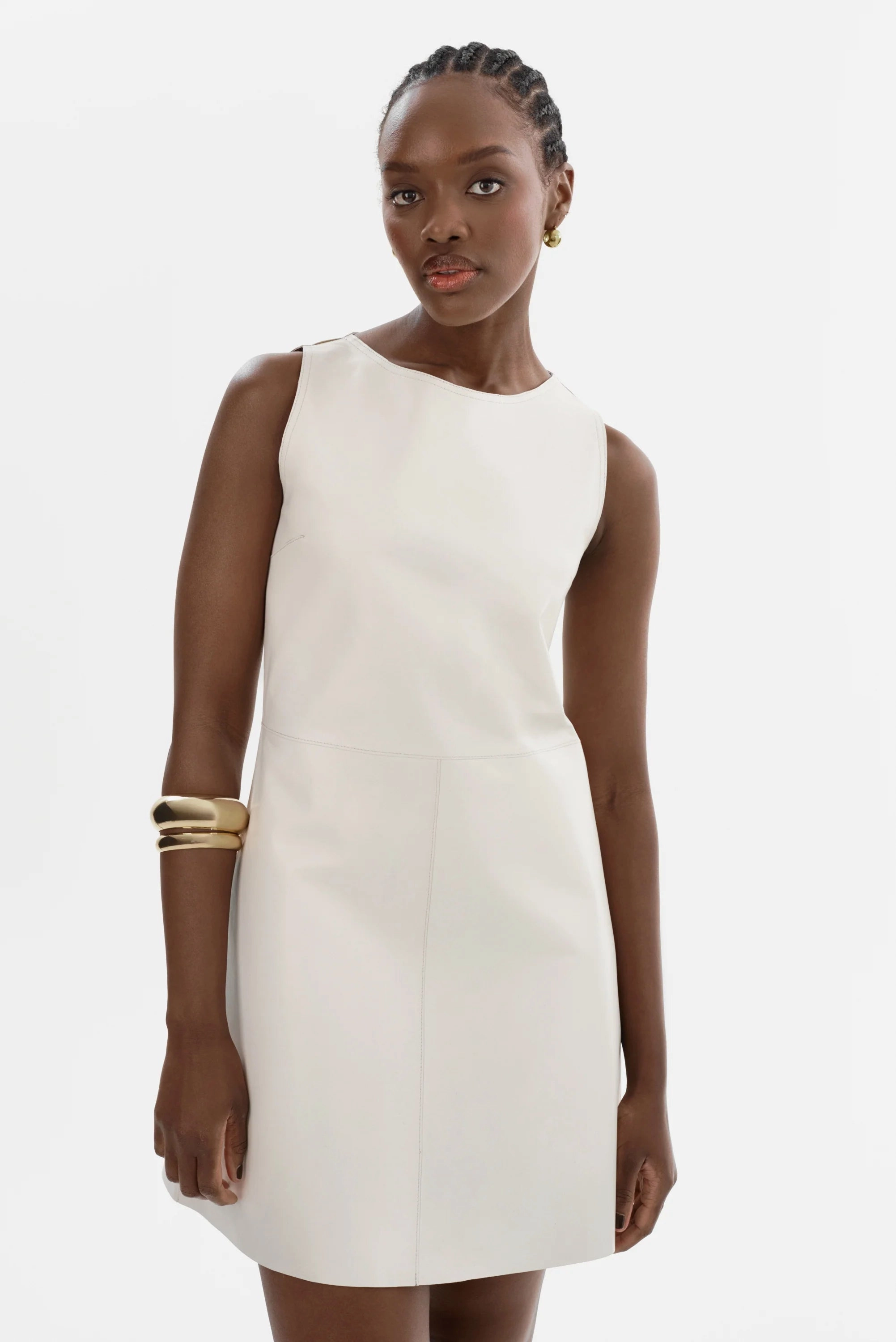 LAMARQUE | Lozana Reversible Leather Dress - Winter Soft Mesh