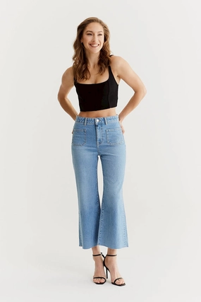 Dark wash Larissa  - Pant - Light Blue