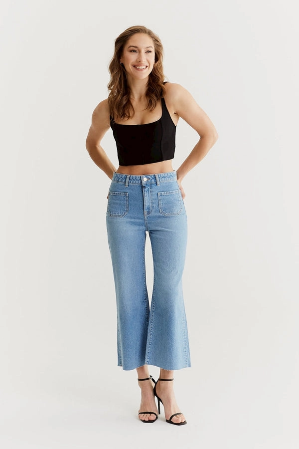 Dark wash Larissa  - Pant - Light Blue