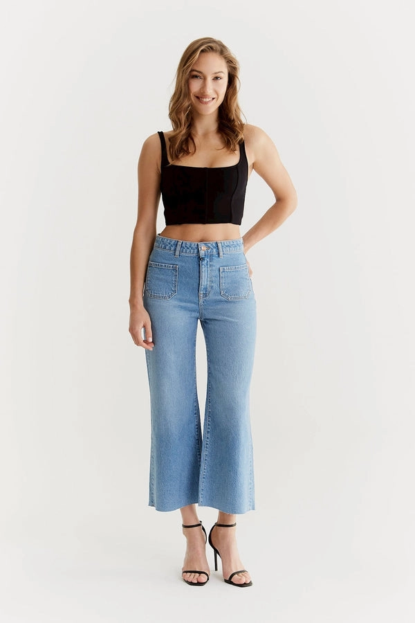 Larissa  - Pant - Light Blue Hidden Pocket System Soft Finish