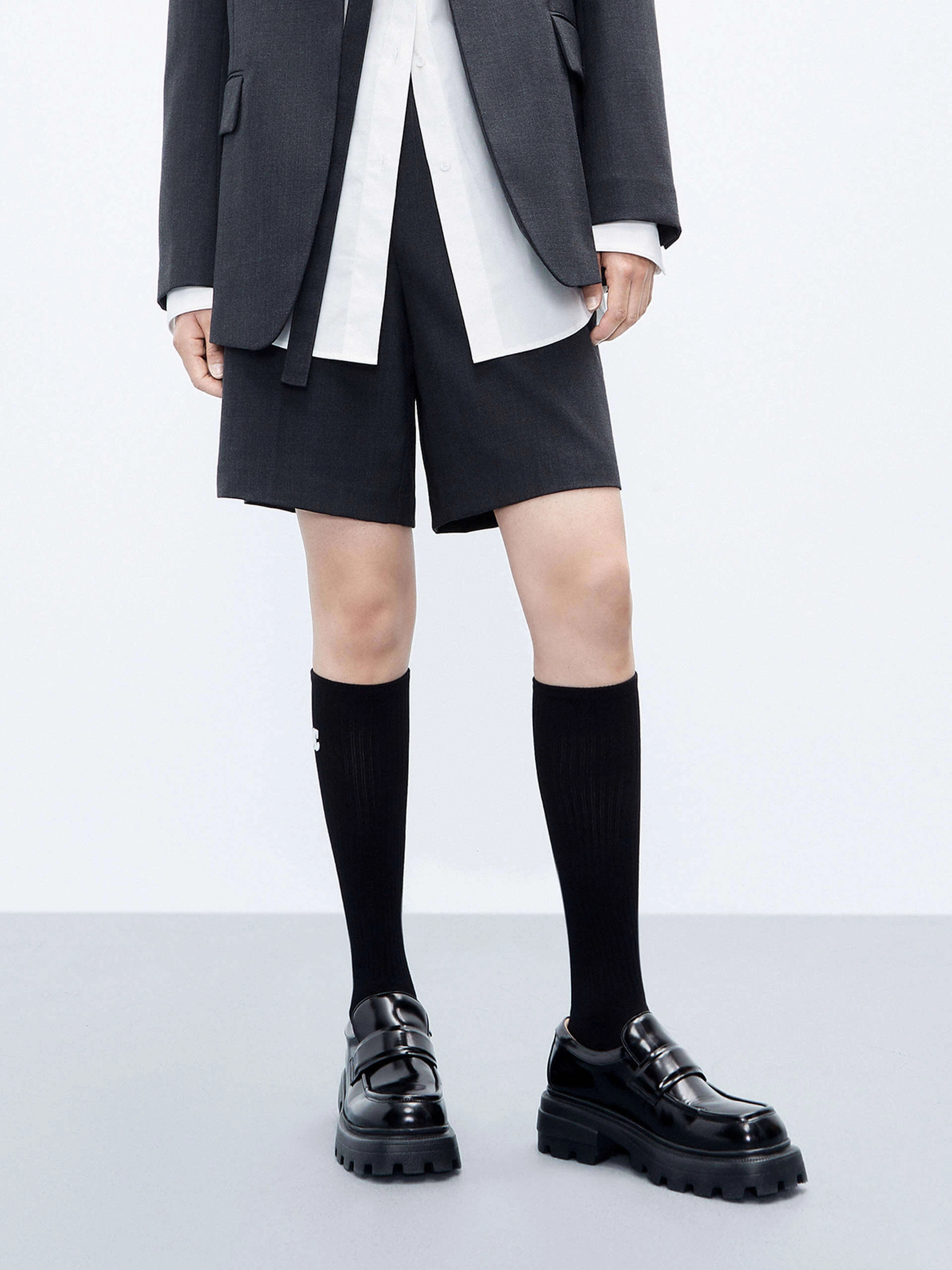 Flexible Movement Wool Blend Bermuda Shorts