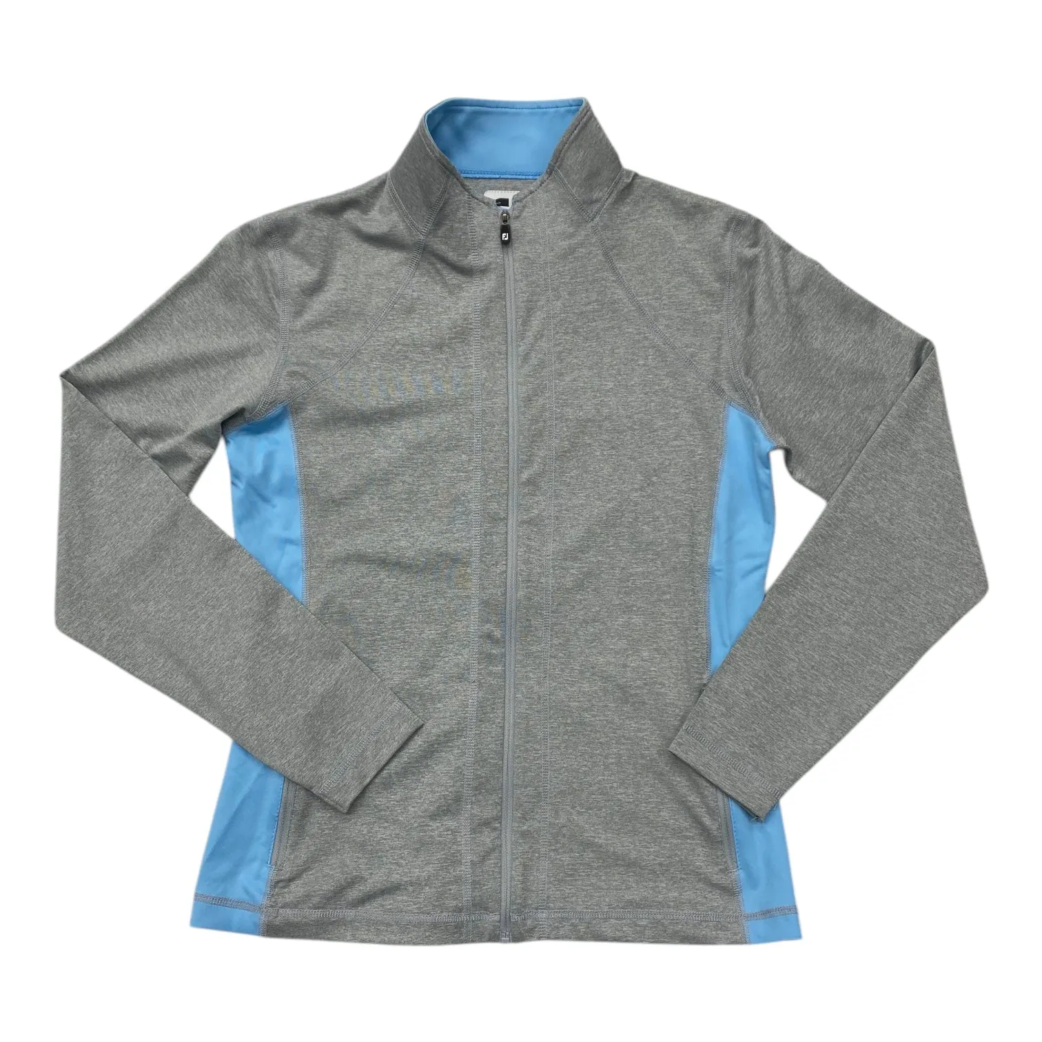Reused Cloth Work Tough Athletic Jacket By Foot Joy In Blue & Grey, Size: S