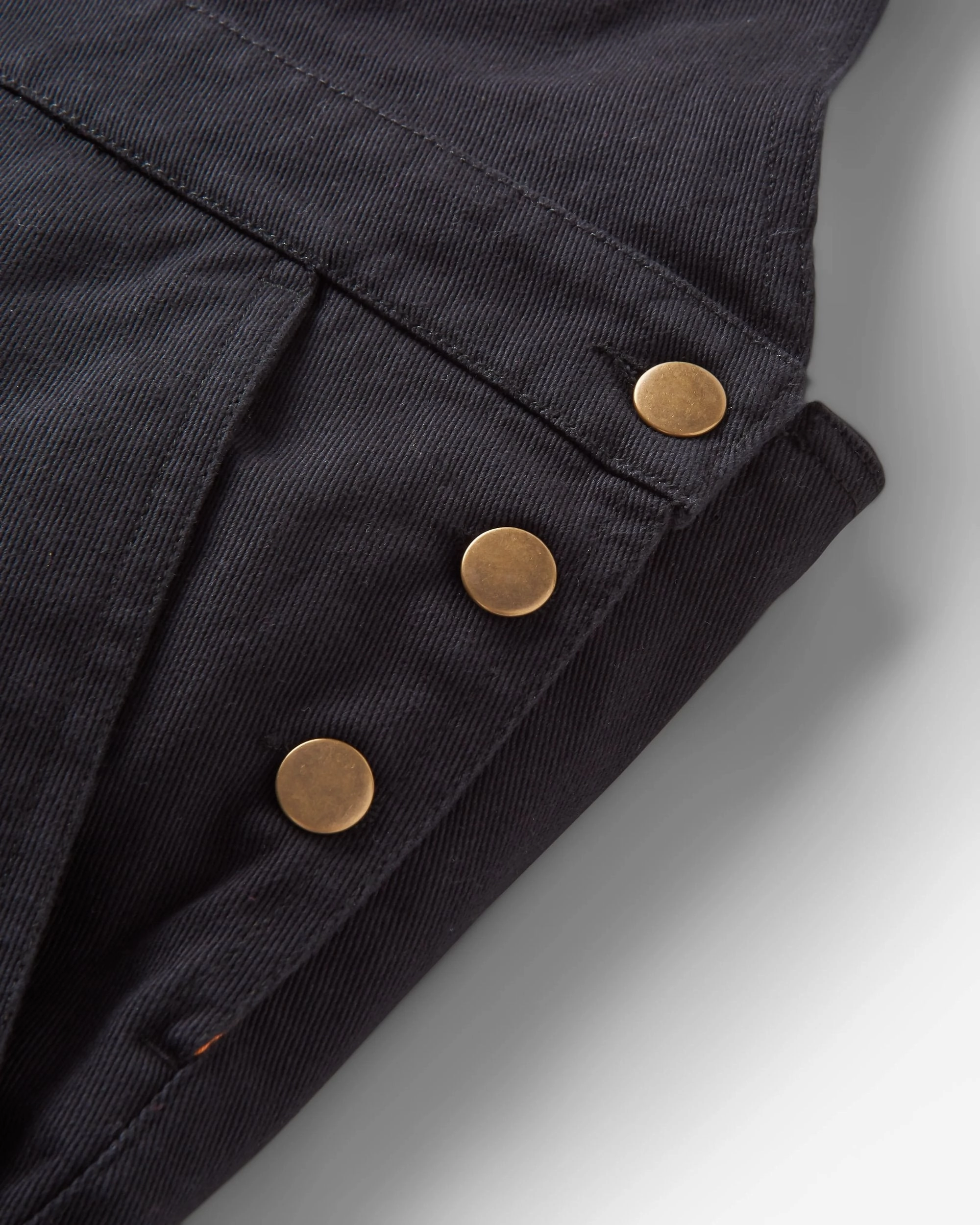 Pocket Reinforcement Seam-Free Shuffle Organic Cotton Dungarees - Black