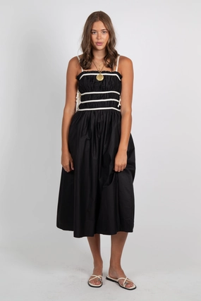Indoor Event Classic Look SOFIE THE LABEL | Lena Midi Dress - Black