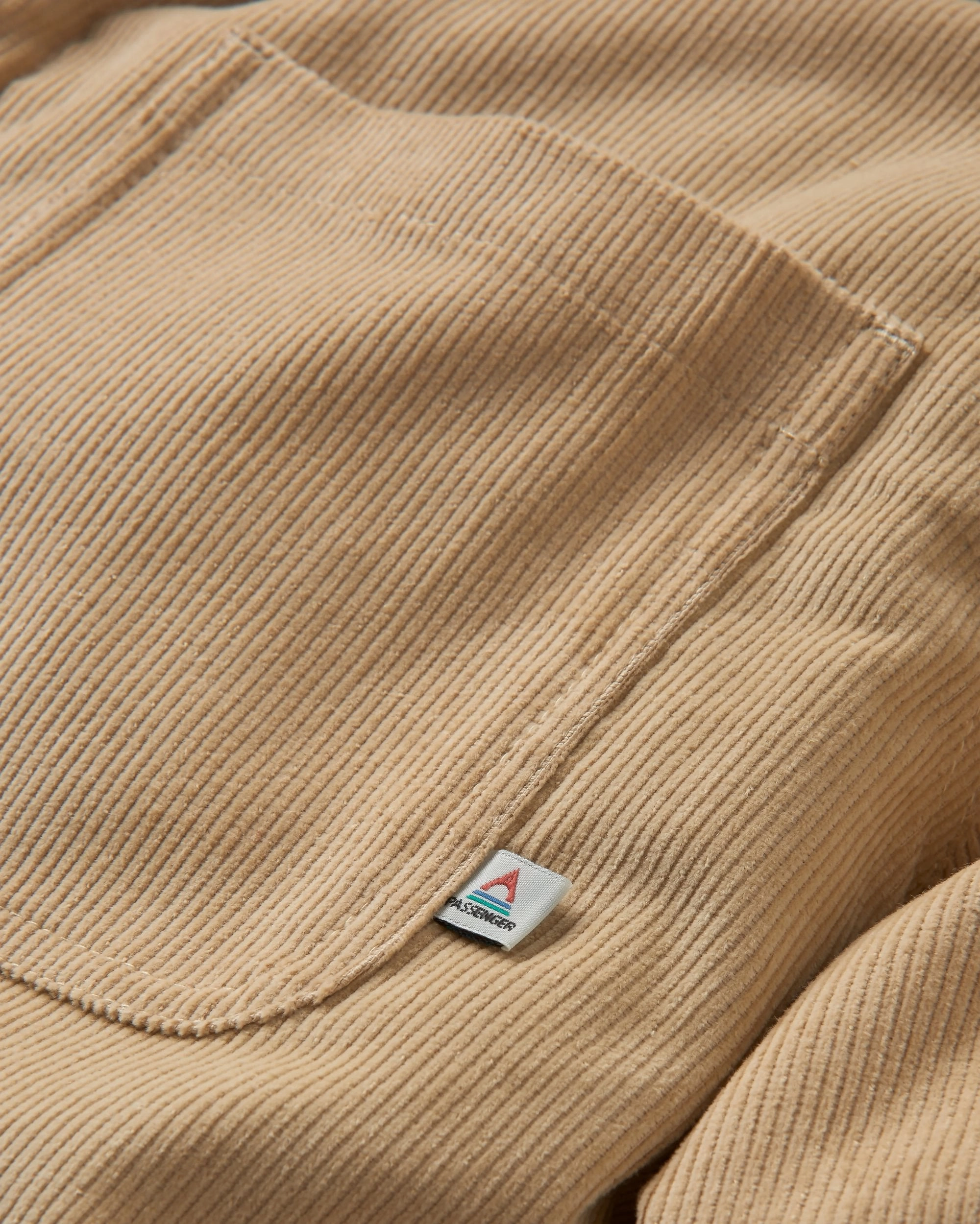 Essential Style Kodiak Sherpa Lined Cord Overshirt - Stone
