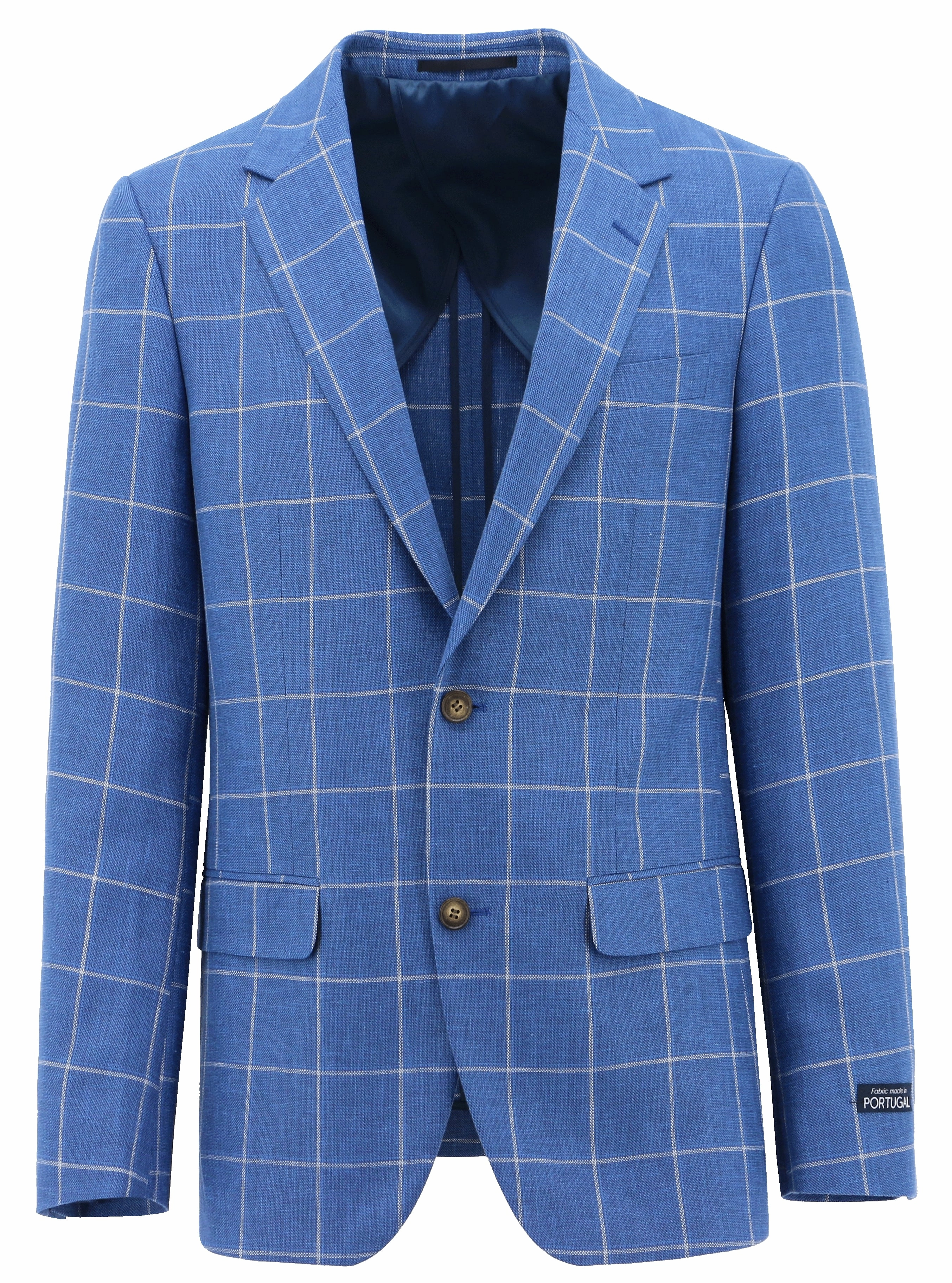 Snap Closures Lazio Blue Checked Sports Jacket