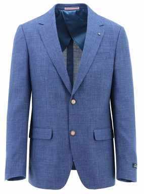 Lazio Blue Linen Blend Sports Jacket Warmth Retention Technology Ventilated Back