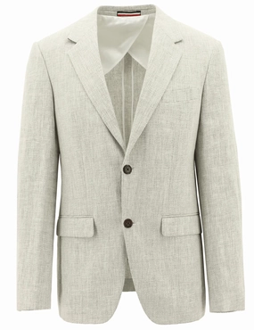 AntiPilling Finish Lazio Sand Linen Sports Jacket