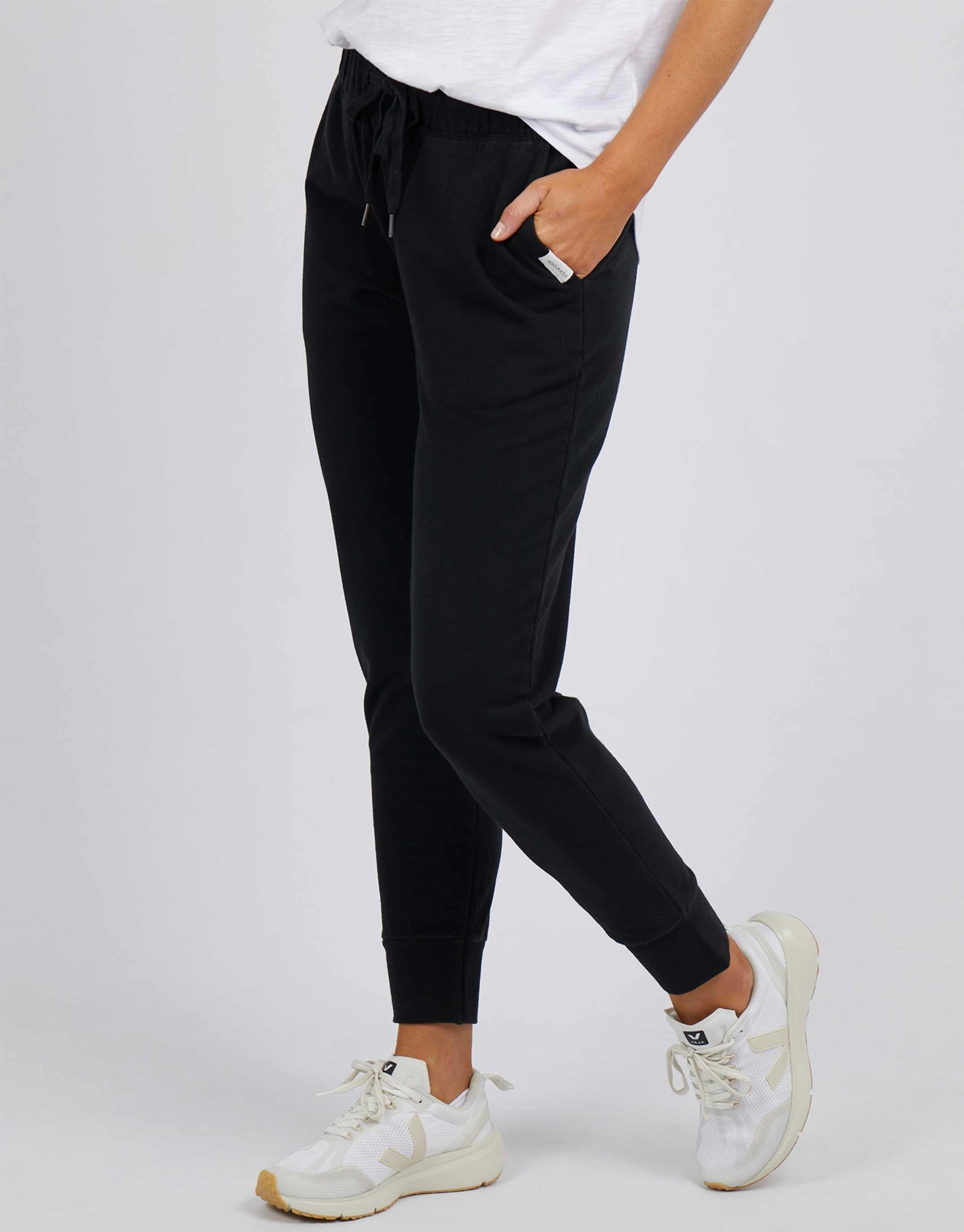 Lazy Days Pant - Black MoistureWickingFabric Contoured Panel Design