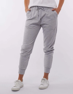 Lazy Days Pant - Grey Marle No Sagging Slim Fit Design