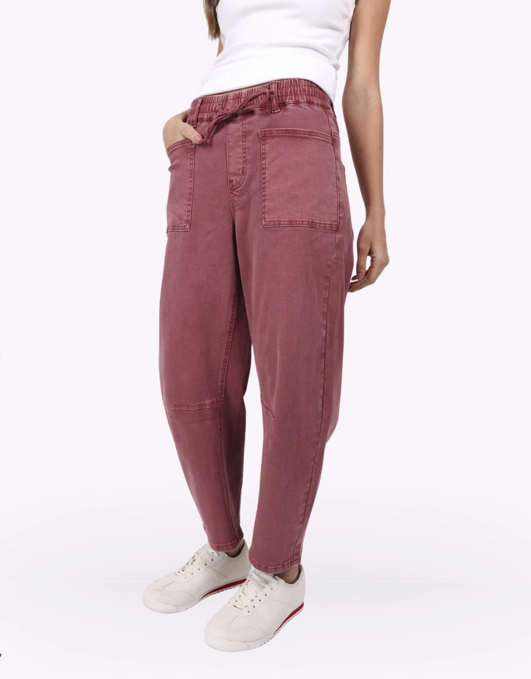 Easy Wearing Leo Barrel Jeans - Sunset