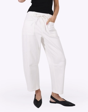 Leo Barrel Jeans - White Fashion Lover Outdoor Enthusiast Urban Casual