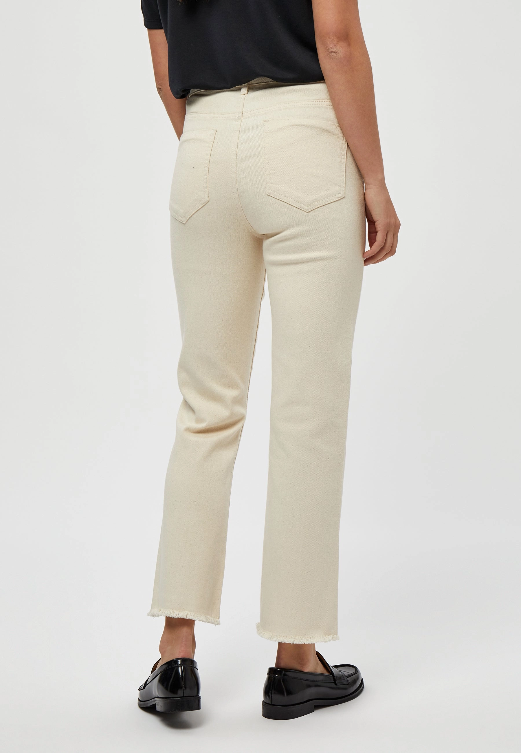 All terrain PC6183 Fione Cropped Jeans - Seedpearl Cream