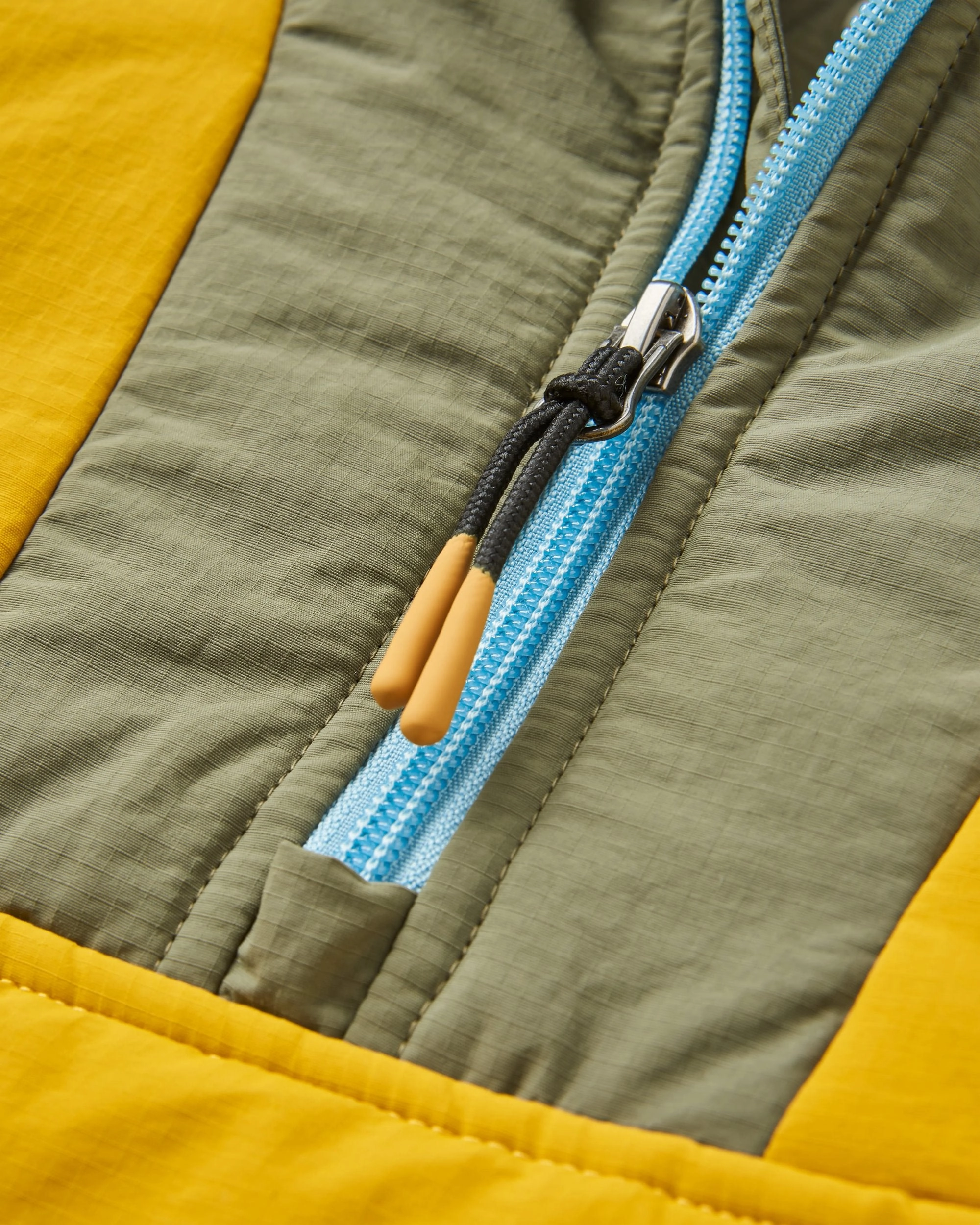 Ocean Recycled Insulated Anorak - Dusty Olive/Heritage Yellow Reflective Safety Trim