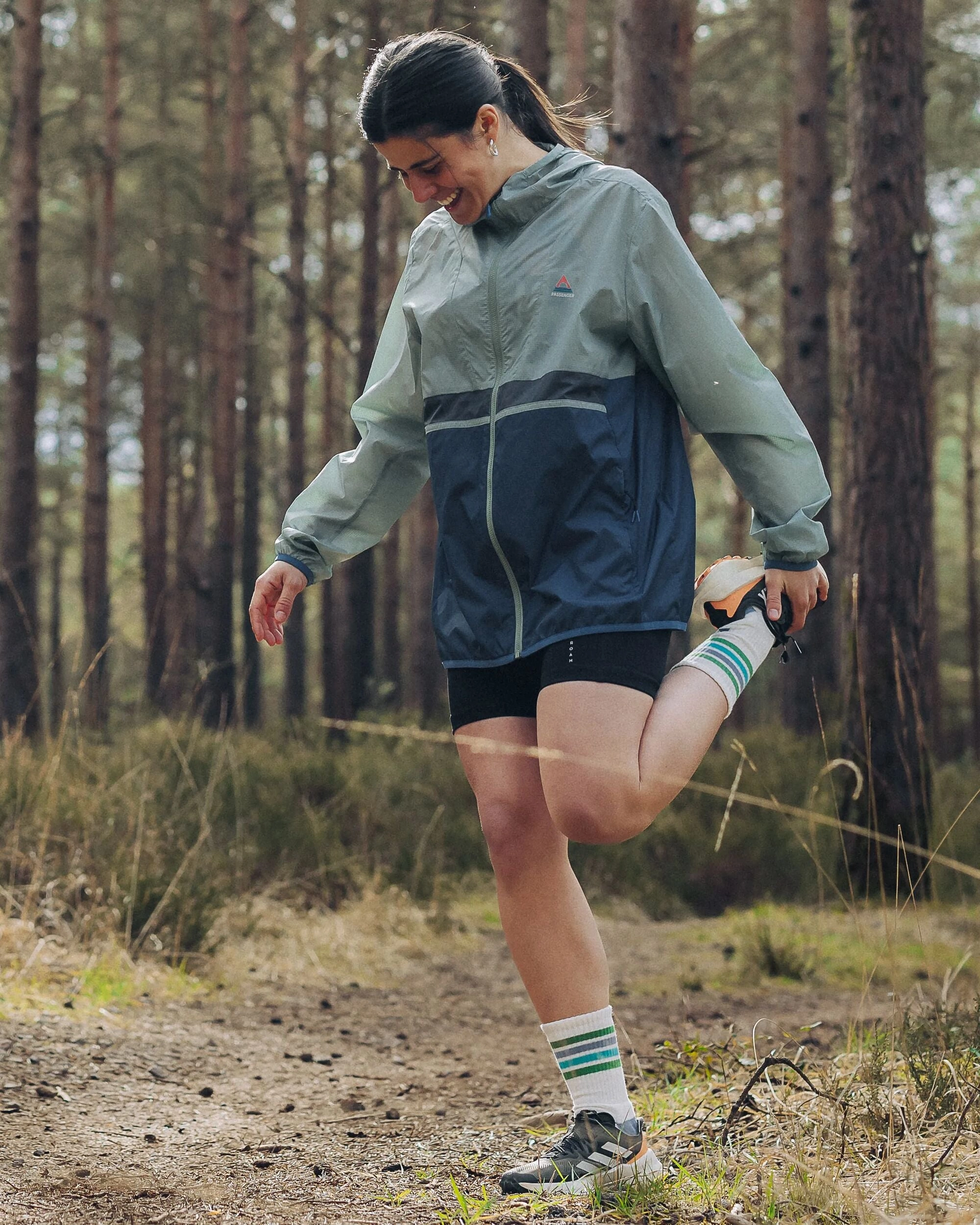 Viento Recycled Windshell Jacket - Pistachio/Dark Denim FleeceLined AbrasionResistantSurface