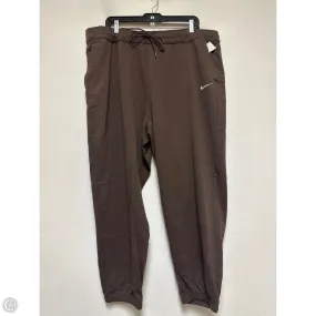 Comfortable Cut Athletic Pants By Nike Apparel In Brown, Size: 2x