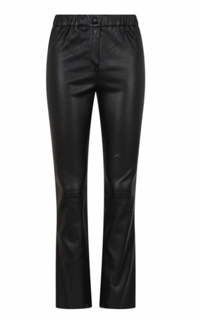 Oakwood Free Leather Trousers in Black Secure Closures