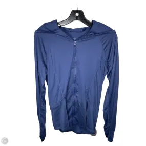 Reflective Trim Matte Fabric Athletic Jacket By Title Nine In Blue, Size: S