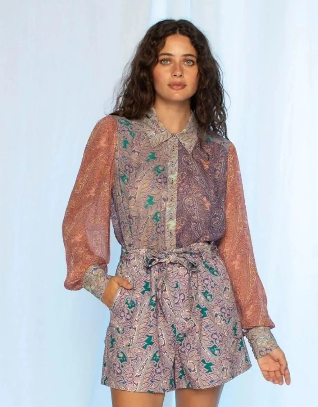 Matte Finish Lillian Blouse - Multi