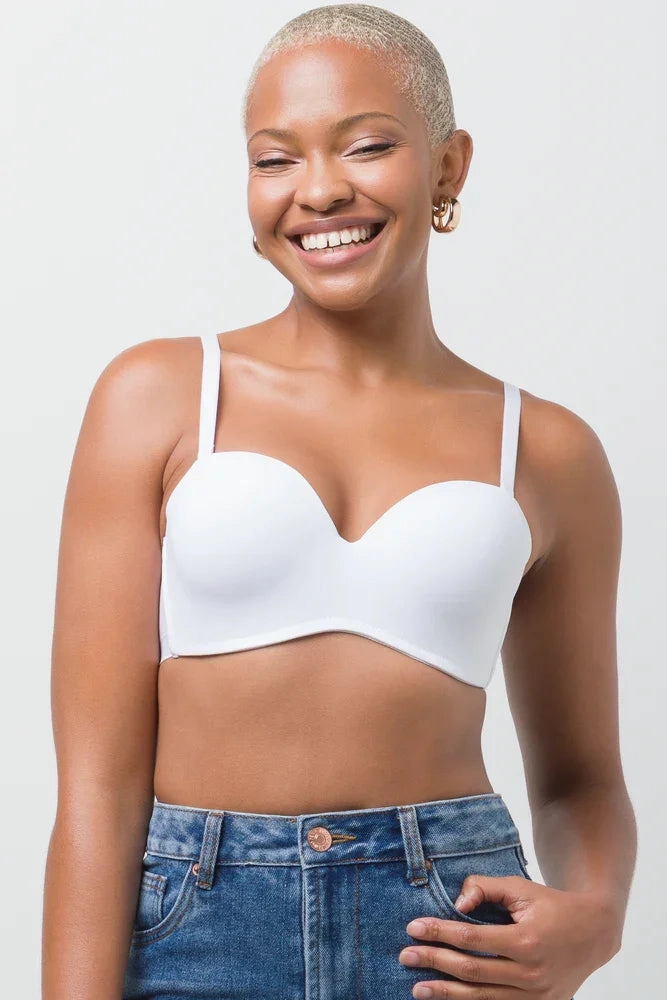 colorful Non-Slip Structure 2 Pack Multiway Bonded Bras Small Natural
