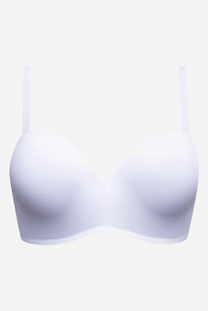 2 Pack Multiway Bonded Bras Small Natural Supportive Back Zigzag stitching