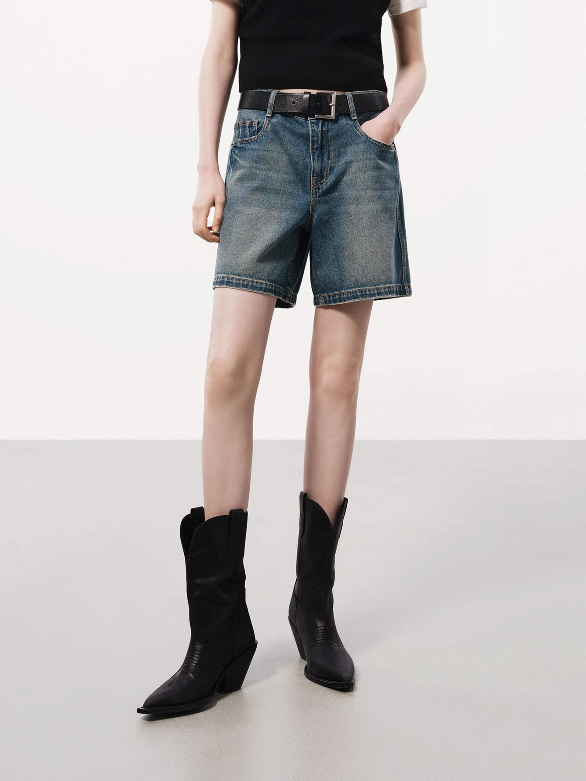 Loose Fit Denim Shorts kids