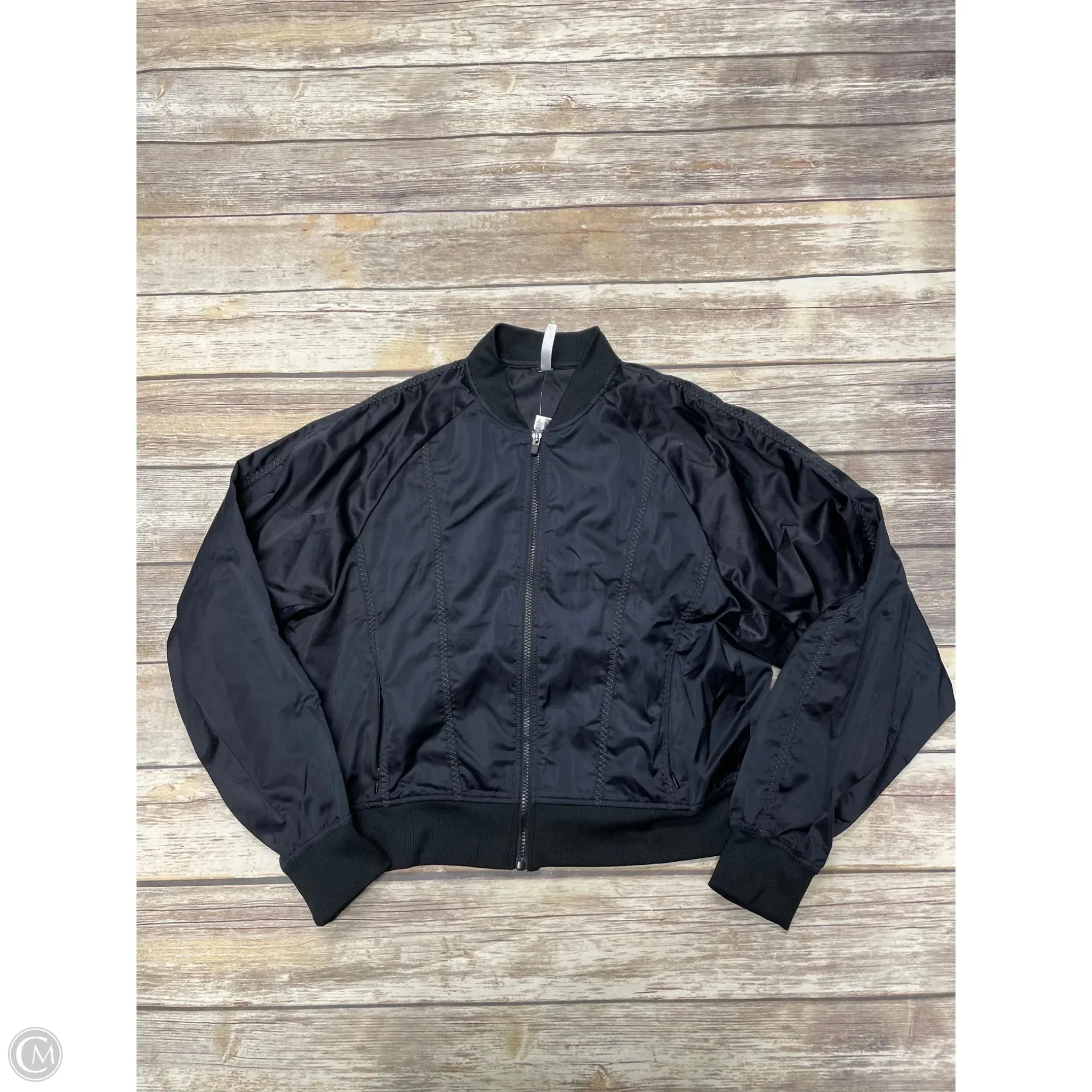 Odor Control Finish Athletic Jacket By Fabletics In Black, Size: M