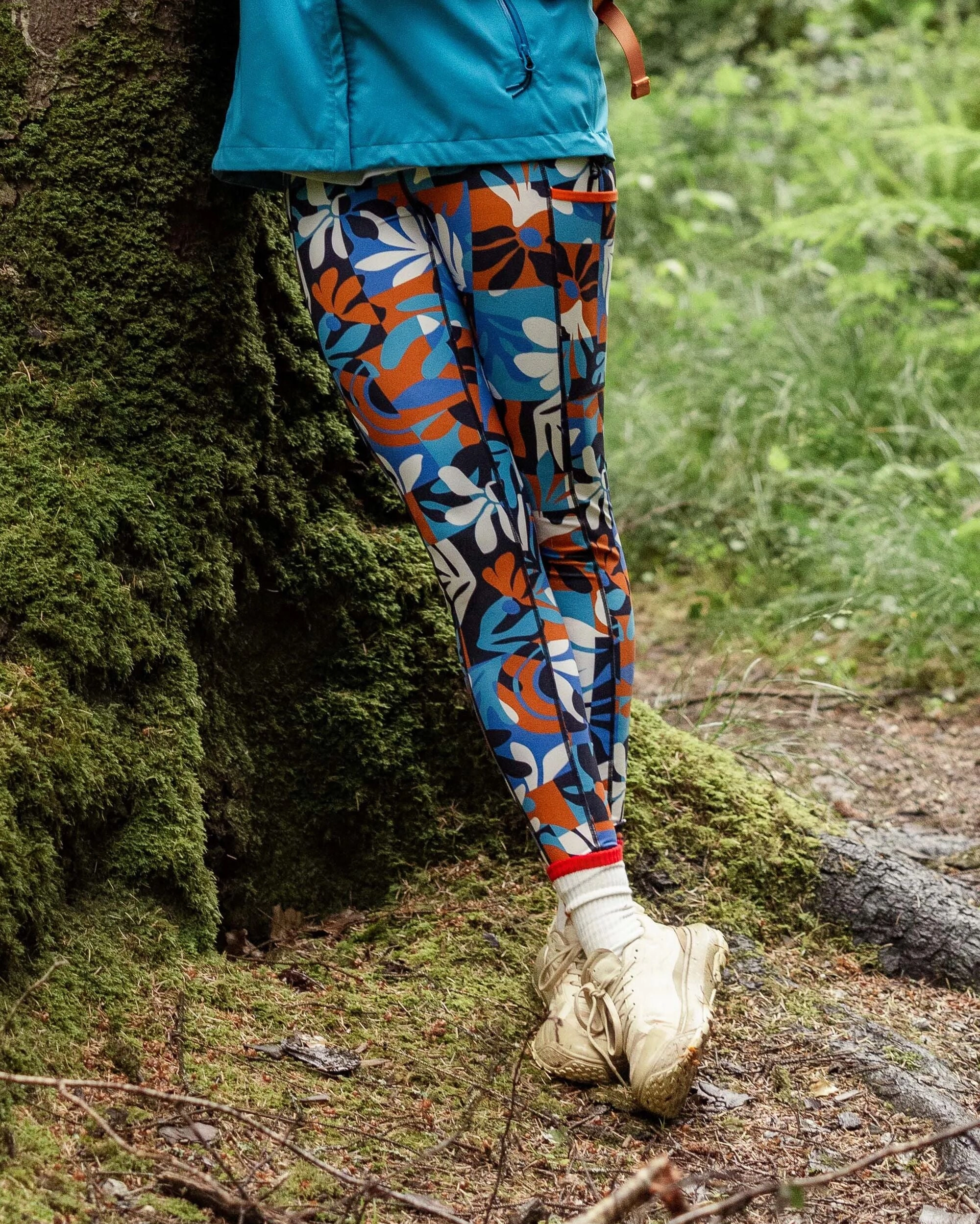 All Style Mantra Recycled Active Legging - Mountain Foliage Blue