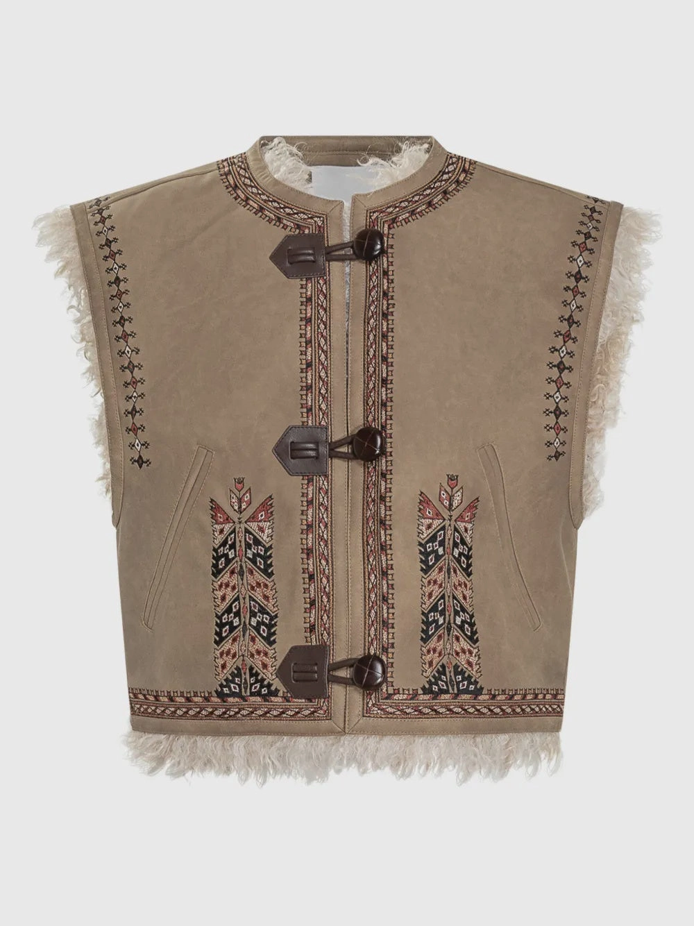 Marant Etoile Clemencia Jacket in Taupe Mid Length Design Quilted Lining