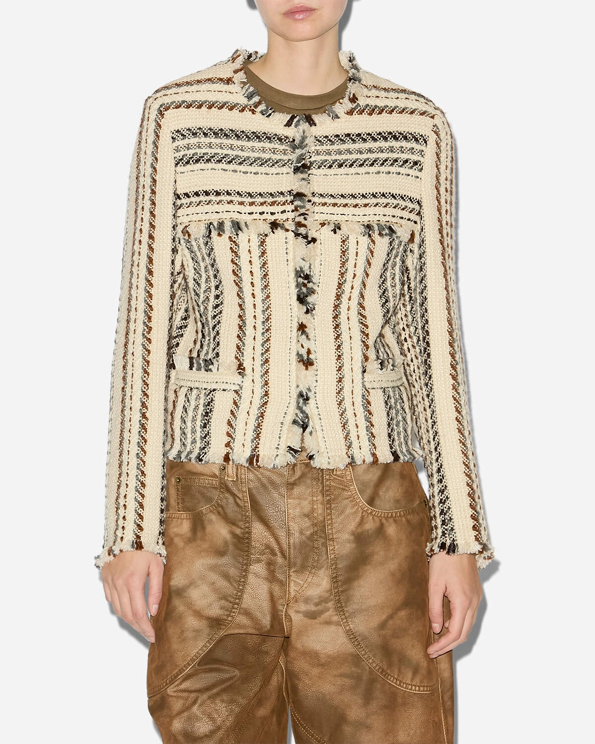 Warmth Retention Marant Etoile Izaria Jacket in Ecru