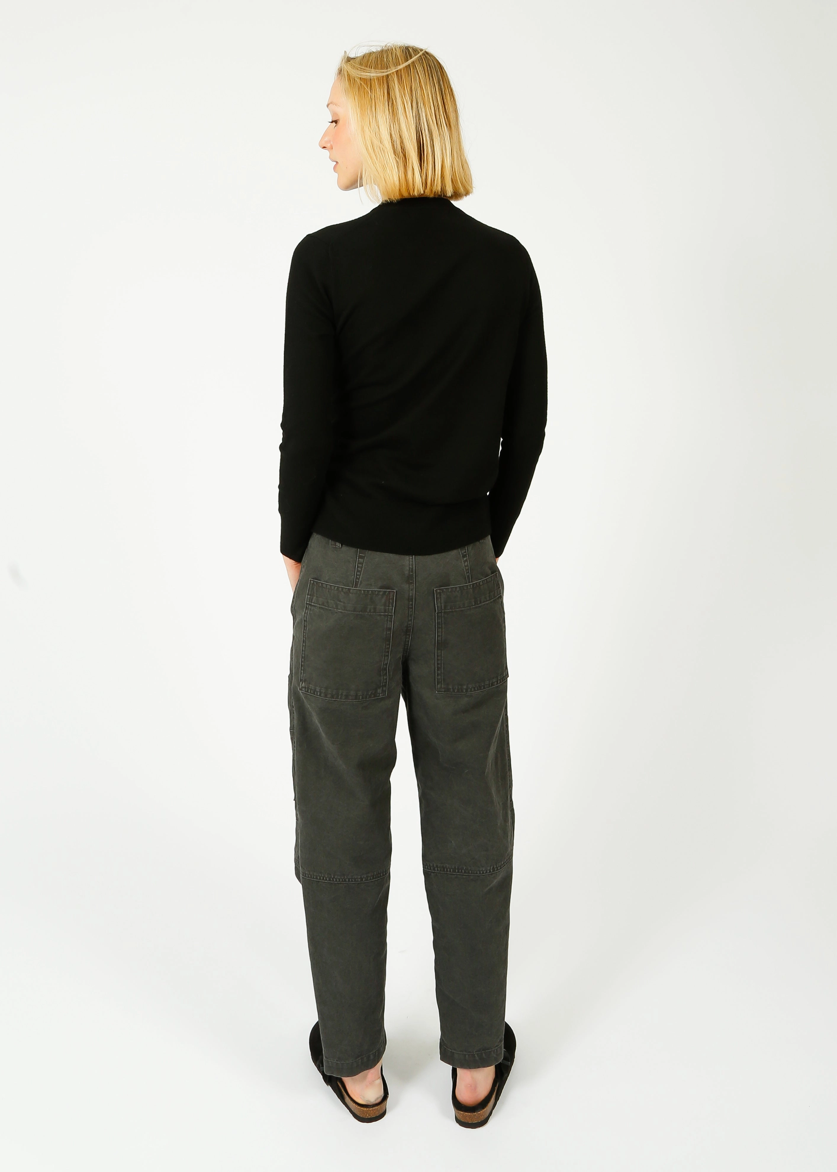 Trendy Comfort Marant Etoile Kelyane Trouser in Faded Black