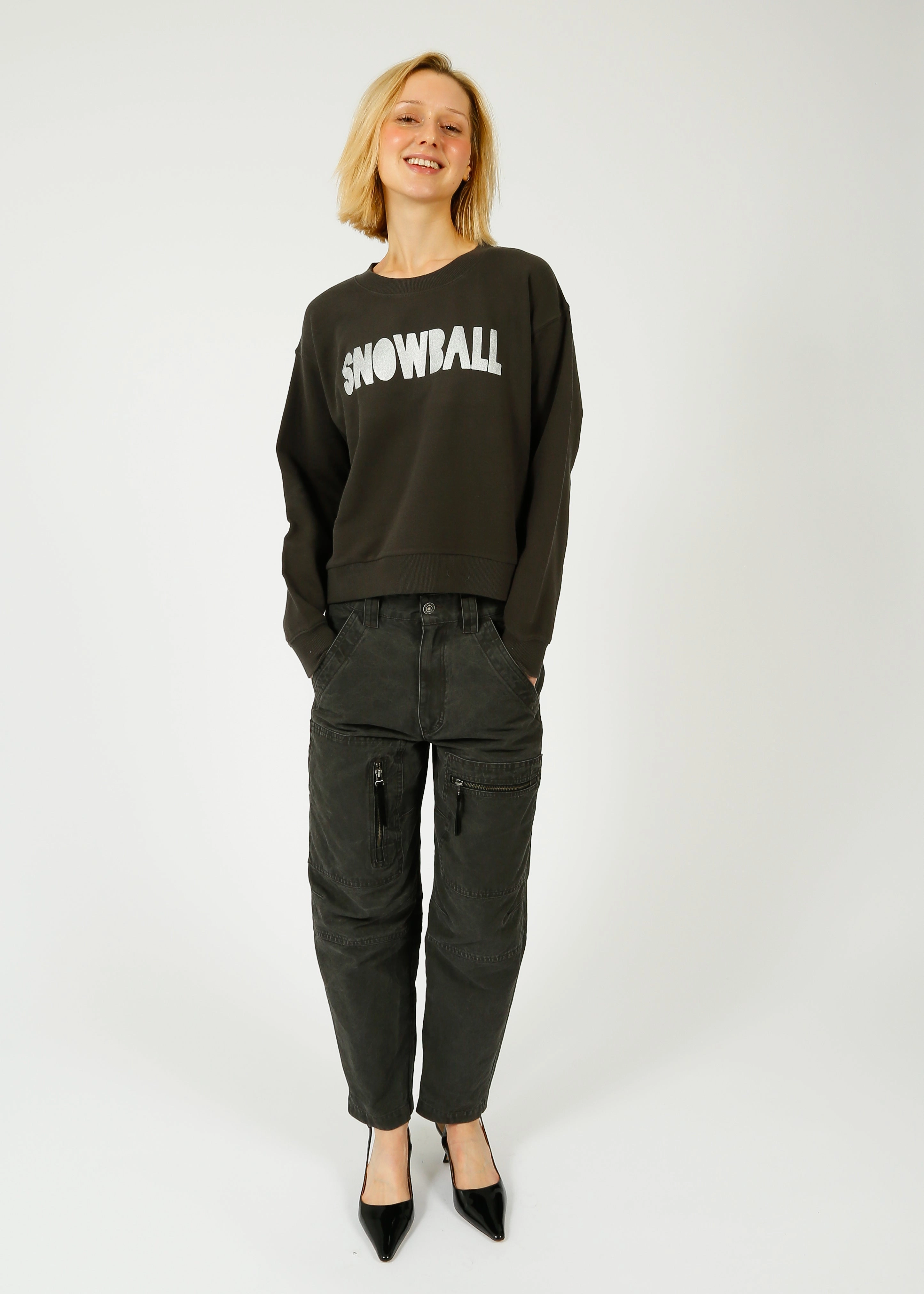 Anti Pilling Textile Soft and Stretchy Marant Etoile Kelyane Trouser in Faded Black