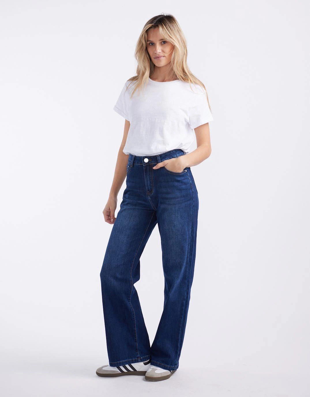 Marlowe Stretch Straight Leg Jean - Dark Wash Tapered Leg Profile Non Fading Technology