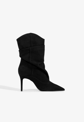 Fresh Style Long Travel Maryana Slouch Nubuck Bootie