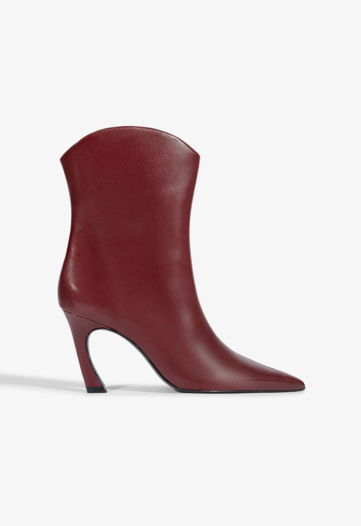 Maryann Curve Leather Bootie Durable Shell All Day Worker