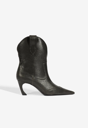Indoor Use Maryann Curve West Leather Bootie