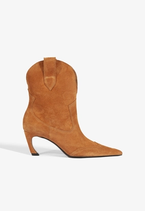 Maryann Curve West Suede Bootie Seamless Comfort Rough Trail Hiker