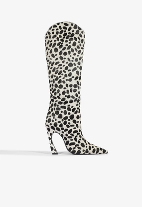 Maryann Up Curve Calf Hair Boot Closed Toe Design Snow Explorer