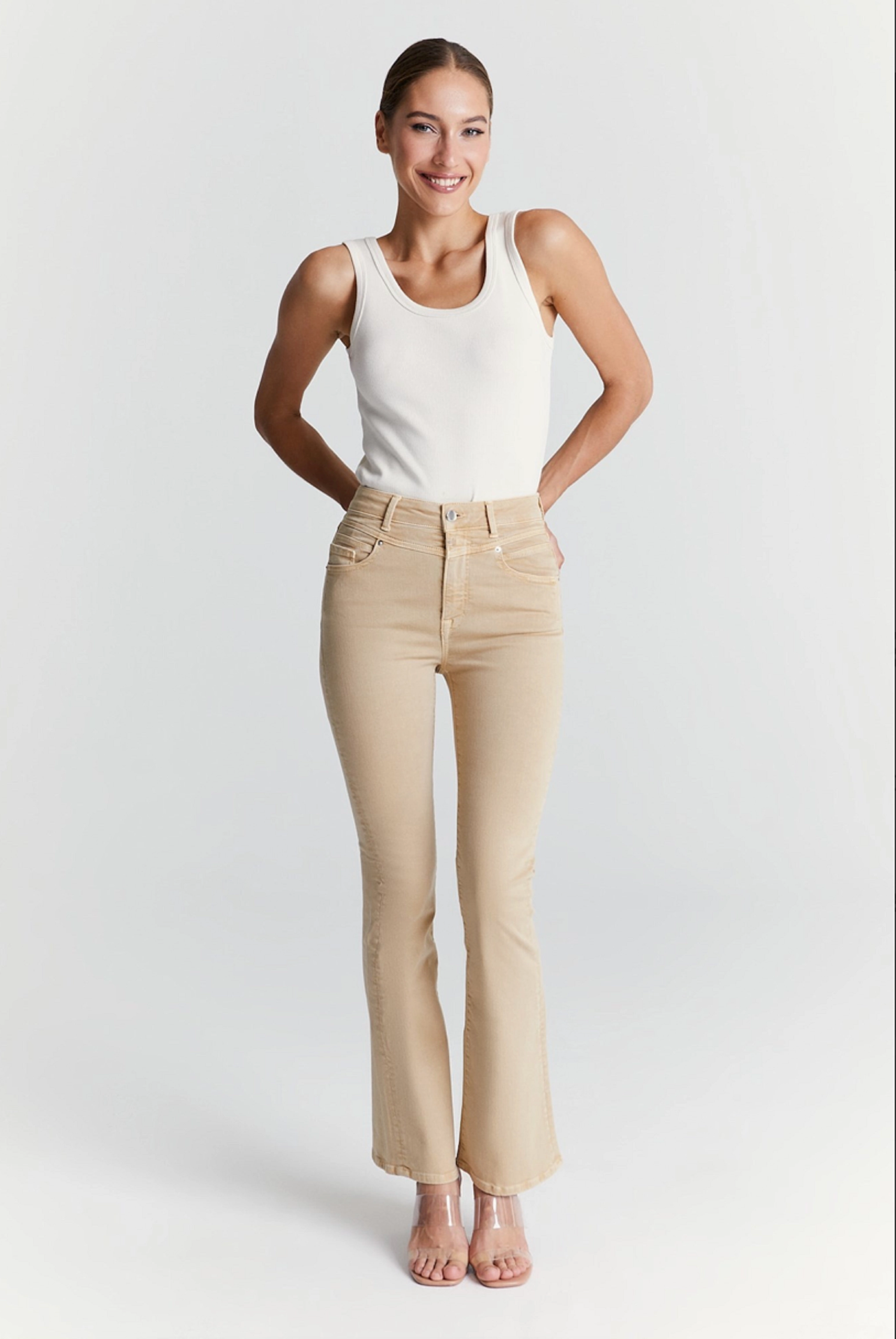 Matilda - Pant - Beige - L30 Cozy Feel