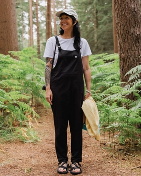 Meadows Organic Cotton Dungarees - Black AntiStaticLining Stretch waistband