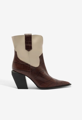 Neutral Colors Comfortable Memphis Croc Bootie
