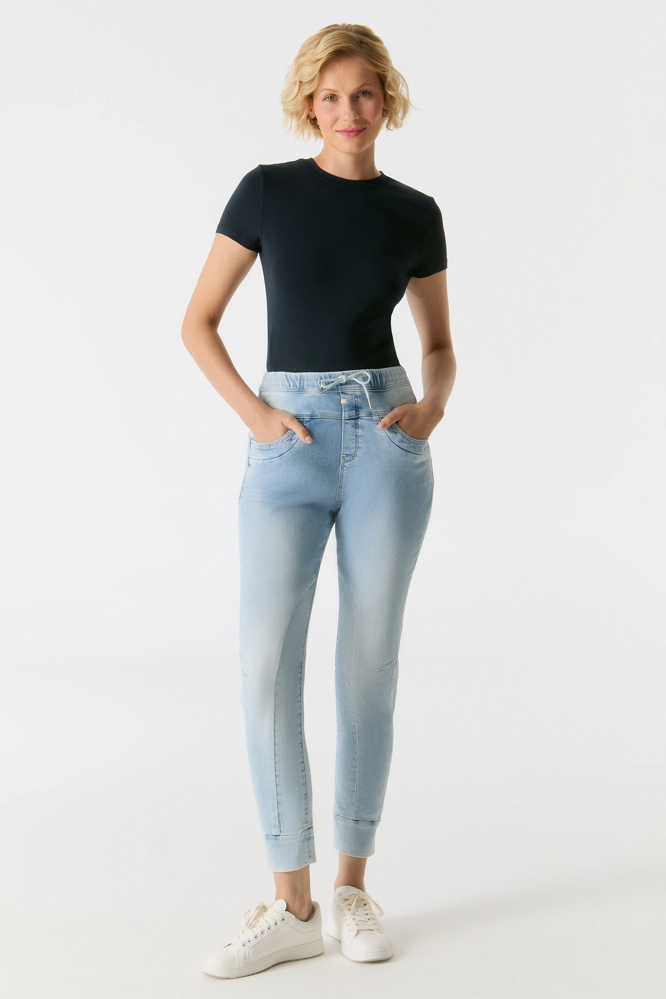 DurableBartack Mila Slim Jogger Pant  - Aqua Blue   27" Inseam L01