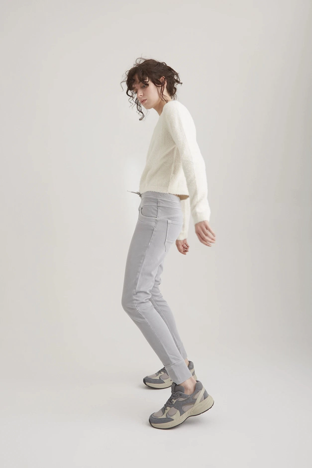 ComfortFit Chilly Weather Mila  Slim Jogger Pant - Ice Grey - 27" Inseam L01