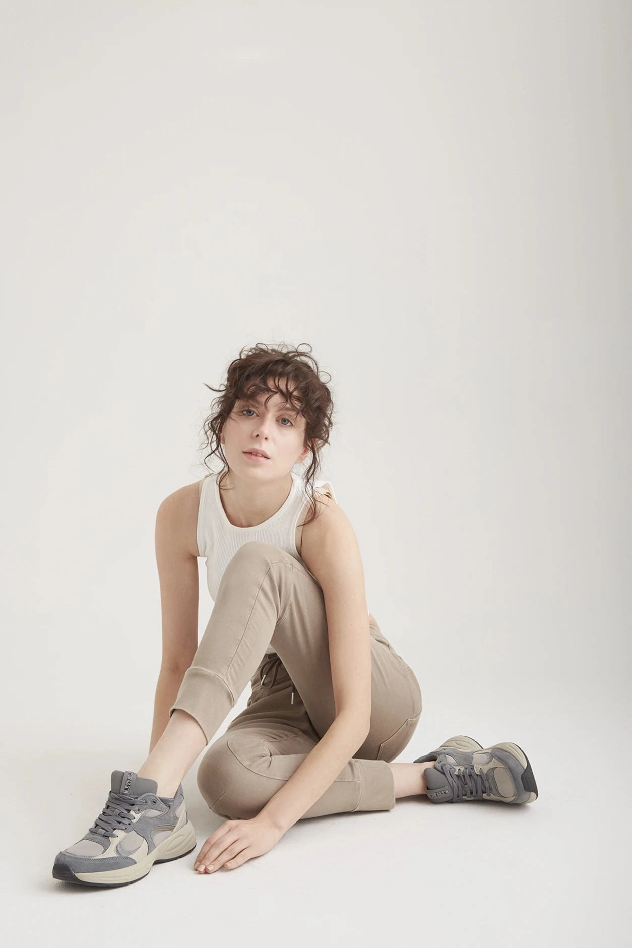 Mila  Slim Jogger  Pant - Moonrock  - 29" Inseam L02 Fitted Style Essential Wear