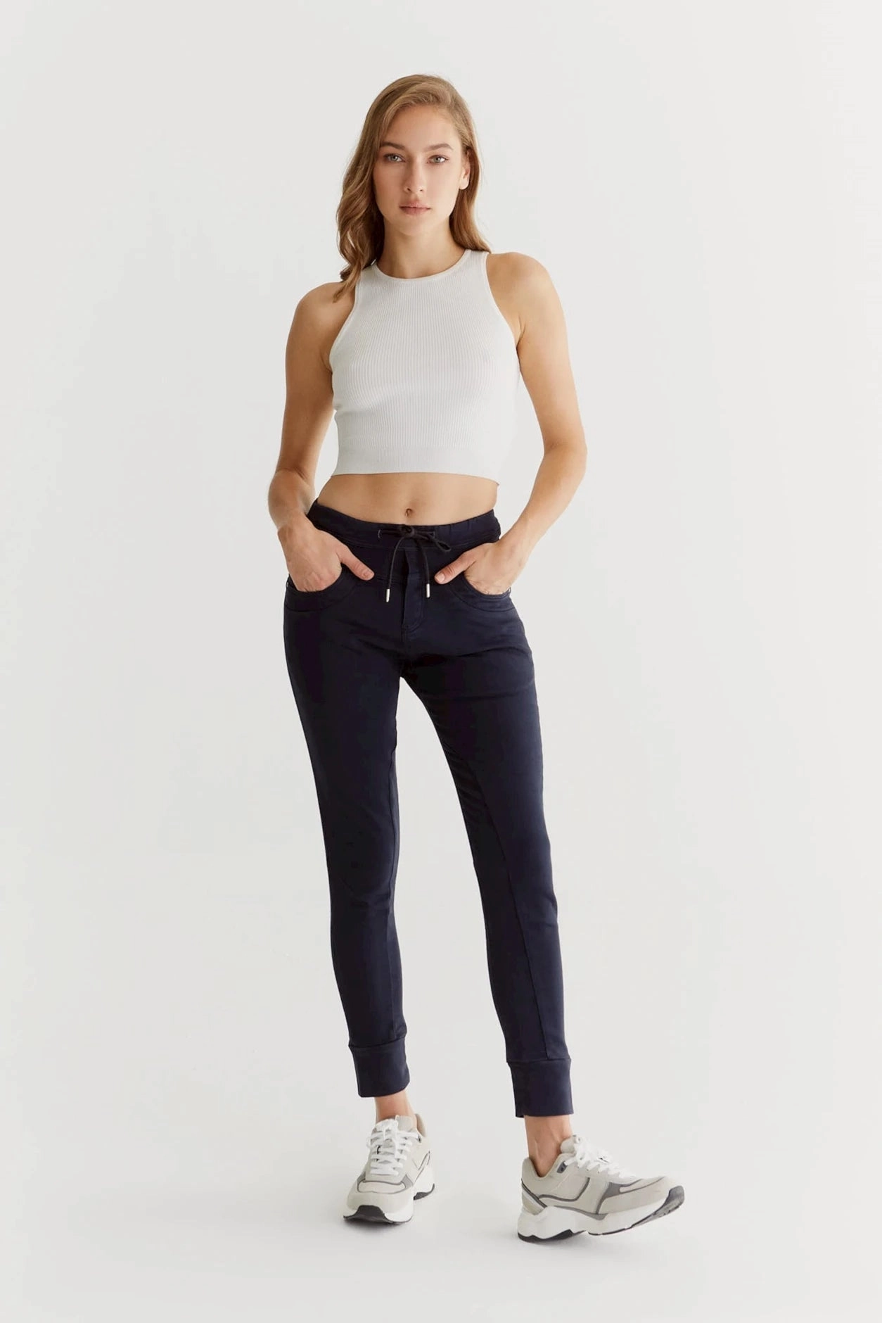 Mila Slim Jogger Pant - Navy - 27" Inseam L01 Classic Comfort windproof