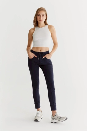 Mila Slim Jogger Pant - Navy - 27" Inseam L01 Classic Comfort windproof