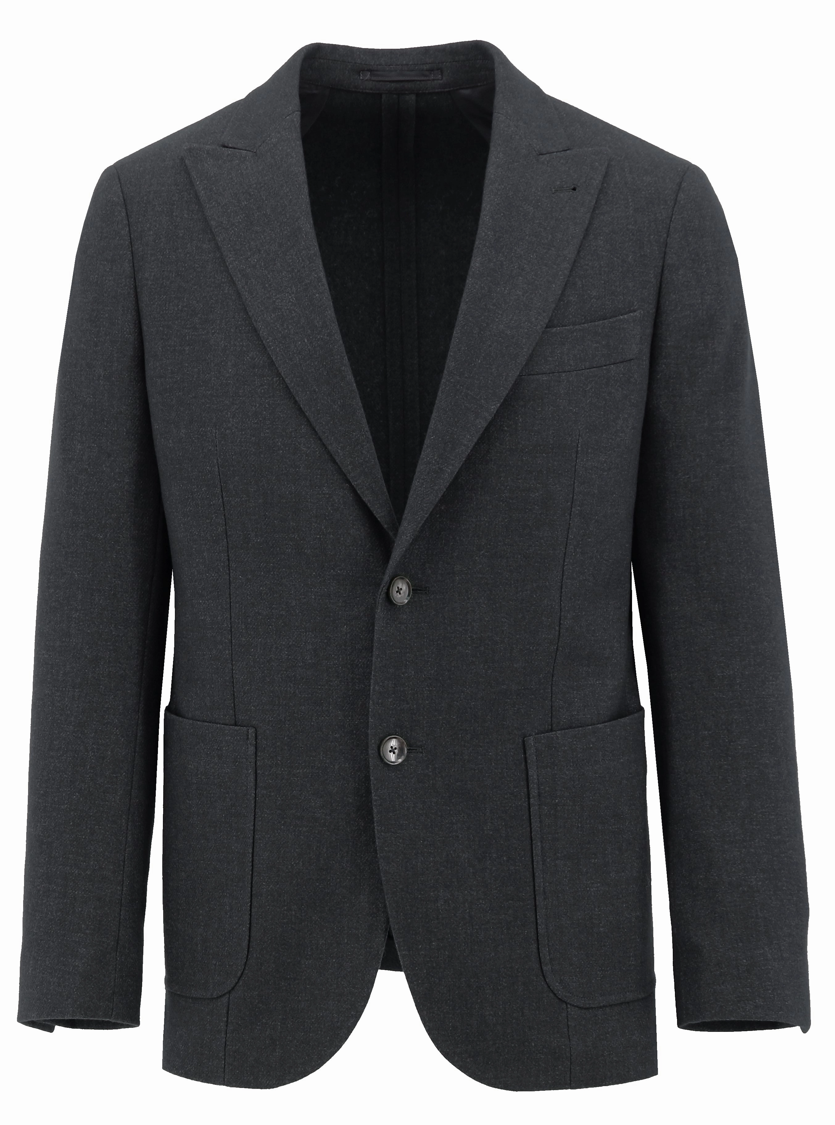 Milna Black Sports Jacket DoubleLayered Collar