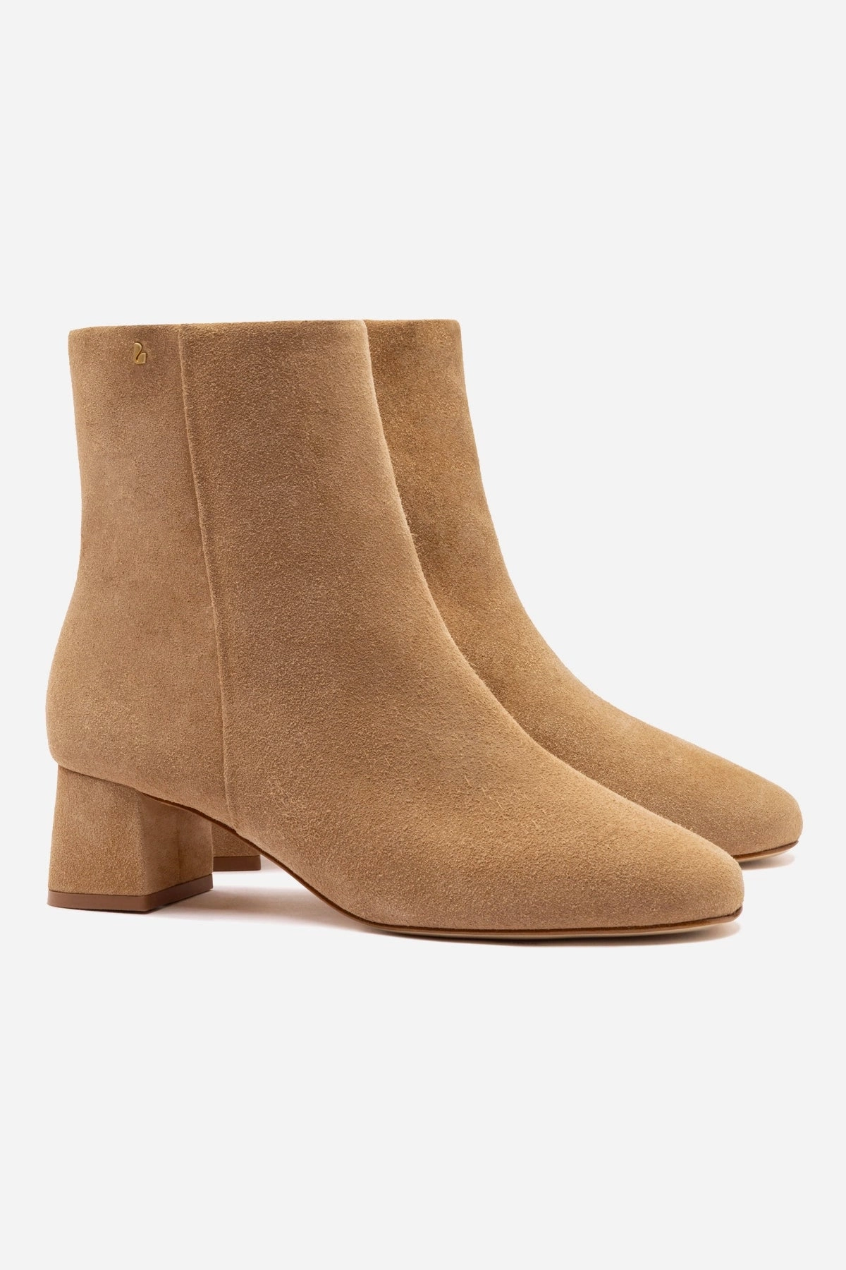 Mini Edie Boot In Peanut Suede Shock Diffusing Heel